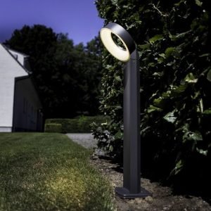 LUTEC Meridian – Staande aluminium buitenlamp – Tuinverlichting – LED – Donkergrijs