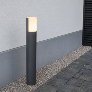 LUTEC Cyra – Sokkellamp voor buiten – Padverlichting – LED – 3000K warm wit licht – 500lm – Donkergrijs 65 cm