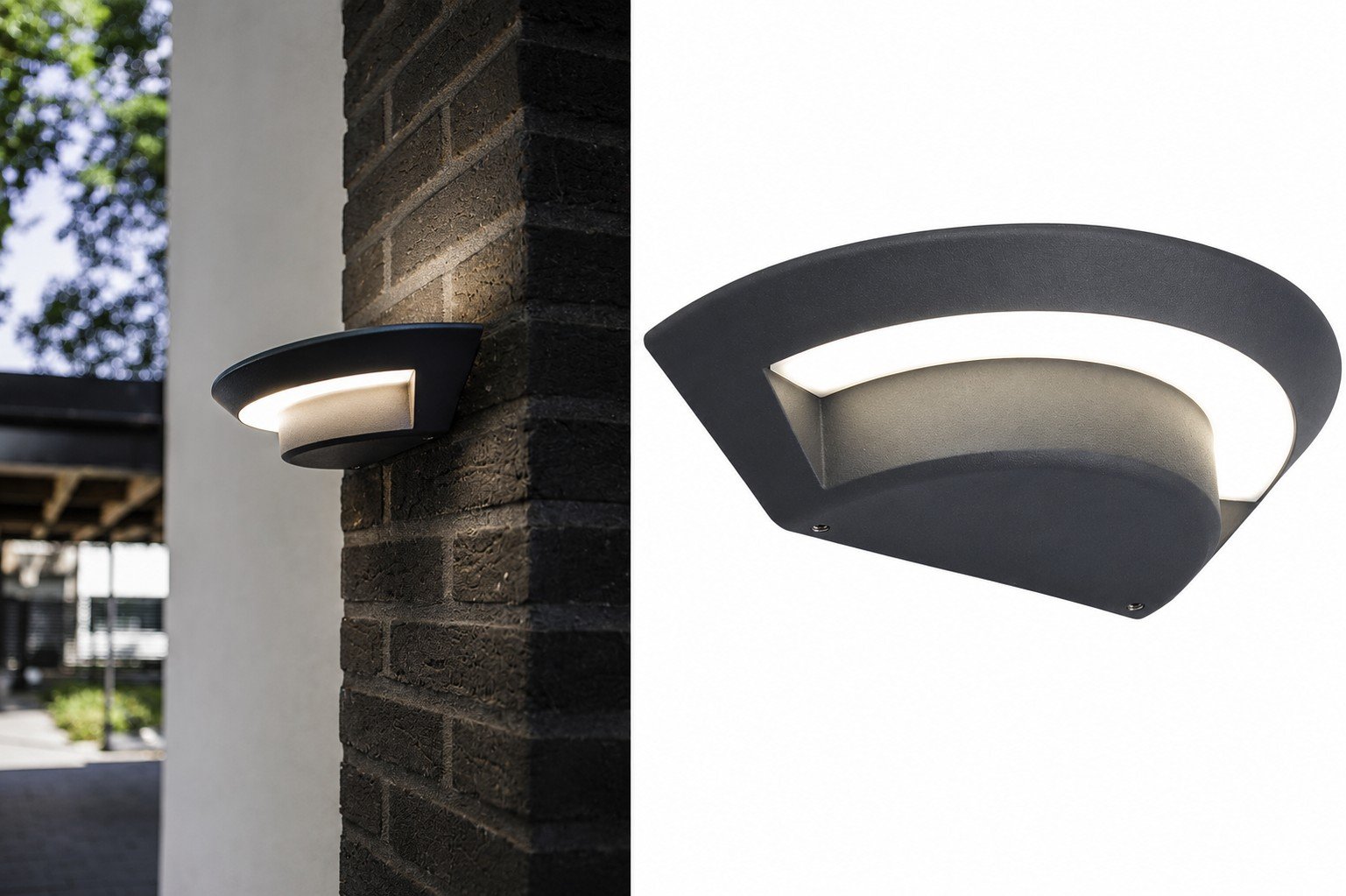 LUTEC Ghost - Buitenverlichting LED Wandlamp - Donkergrijs - Afbeelding 2
