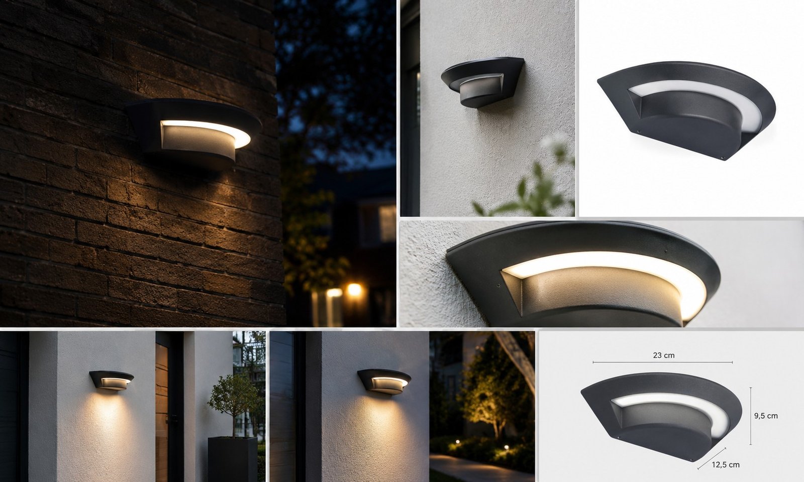 LUTEC Ghost - Buitenverlichting LED Wandlamp - Donkergrijs - Afbeelding 3